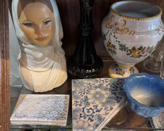 Vases busts & tiles