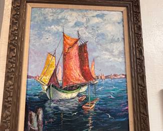 Sailboat painting