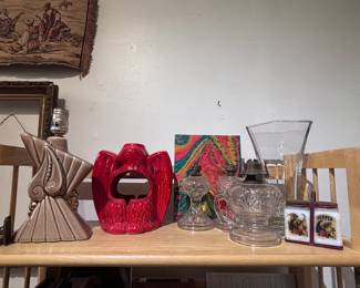 Oil lamps & ceramics