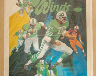 1975 Chicago Winds football poster