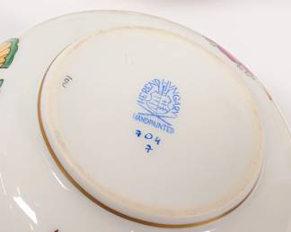 Closeup of the Herend porcelain hand painted cup and saucer