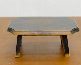 Wooden footstool
