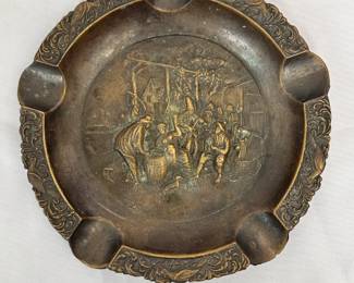 Vintage metal decorative ashtray