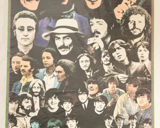 The Beatles Rock 'n' Roll Music promotional poster – a collage style poster that was offered in stores only to promote the Capitol release of the Beatle's 1977 compilation album