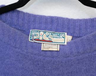 Closeup of the angora and lambswool sweater dress