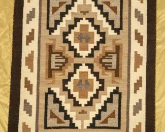 Vintage Navajo woven rug or blanket