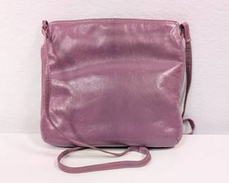 Bottega Veneta leather plum color crossbody purse