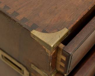 Antique Campaign Style Chest of Drawers