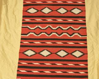 Vintage Navajo woven rug or blanket