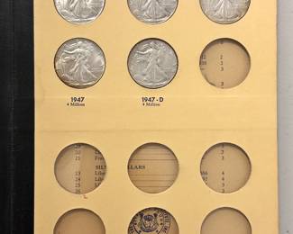 Library of Coins Liberty Walking Half Dollars 1937-1947