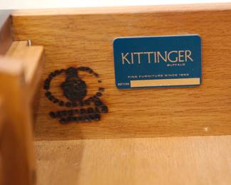 Closeup of the Kittinger Historic Newport HN-14 Mahogany Secretary Desk