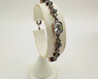 Sterling silver and marcasite bracelet
