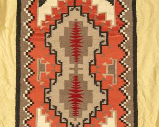 Vintage Navajo woven rug or blanket