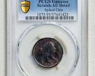 1804 Half Cent Spiked Chin