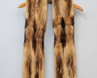 Vintage fur stole / scarf, label from Furs by Manecke, Arcadia, California