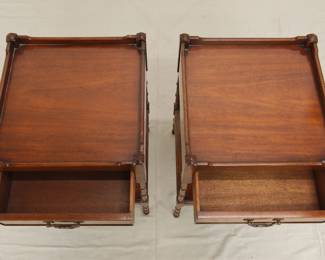 Pair of turned leg side tables