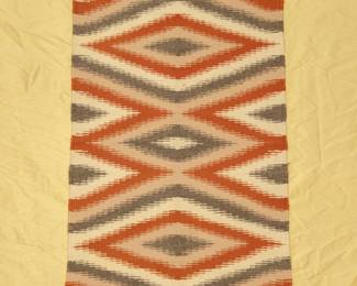 Vintage Navajo woven rug or blanket