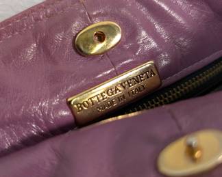 Bottega Veneta leather plum color crossbody purse