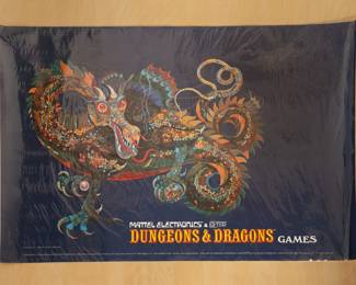 1982 Mattel Electronics Dungeons Dragons TSR Video Game Poster