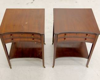 Pair of Kittinger Mahogany End Tables Model T-243-1