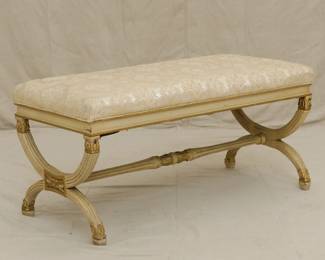 French Neoclassical Style Upholstered Bench