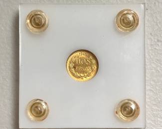 Reverse of the 1945 Dos Pesos Mexican Gold Coin