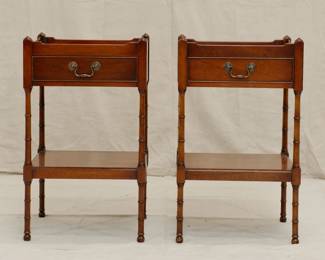 Pair of turned leg side tables