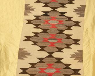 Vintage Navajo woven rug or blanket