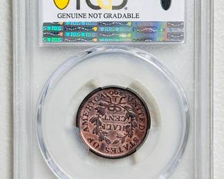 Reverse view of the 1804 Half Cent Spiked Chin