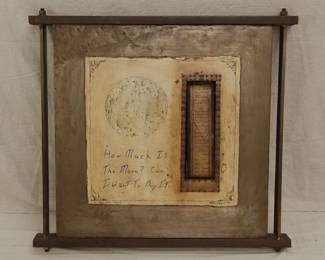 Original artwork "How Much is the Moon?", mixed metals, signed, dated '94