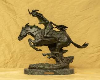 Frederic Remington "Cheyenne" bronze sculpture