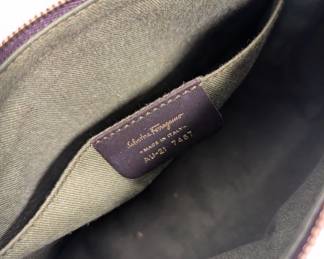 Closeup of Salvatore Ferragamo multicolor jungle print tiger handbag