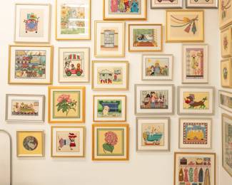 Lots of fun and vibrantly colored framed wall art