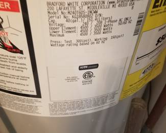 40-gallon ELECTRIC hot water heater