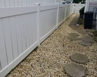 Vinyl fencing; scallop stepping stones - over 25 available