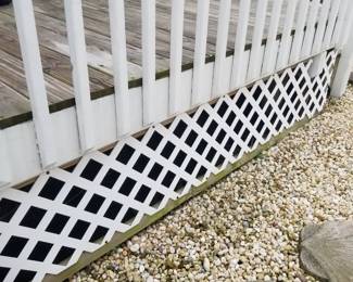 Vinyl railing; lattice