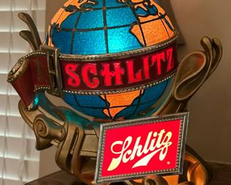 Schlitz Beer Rotating Motion Globe light
