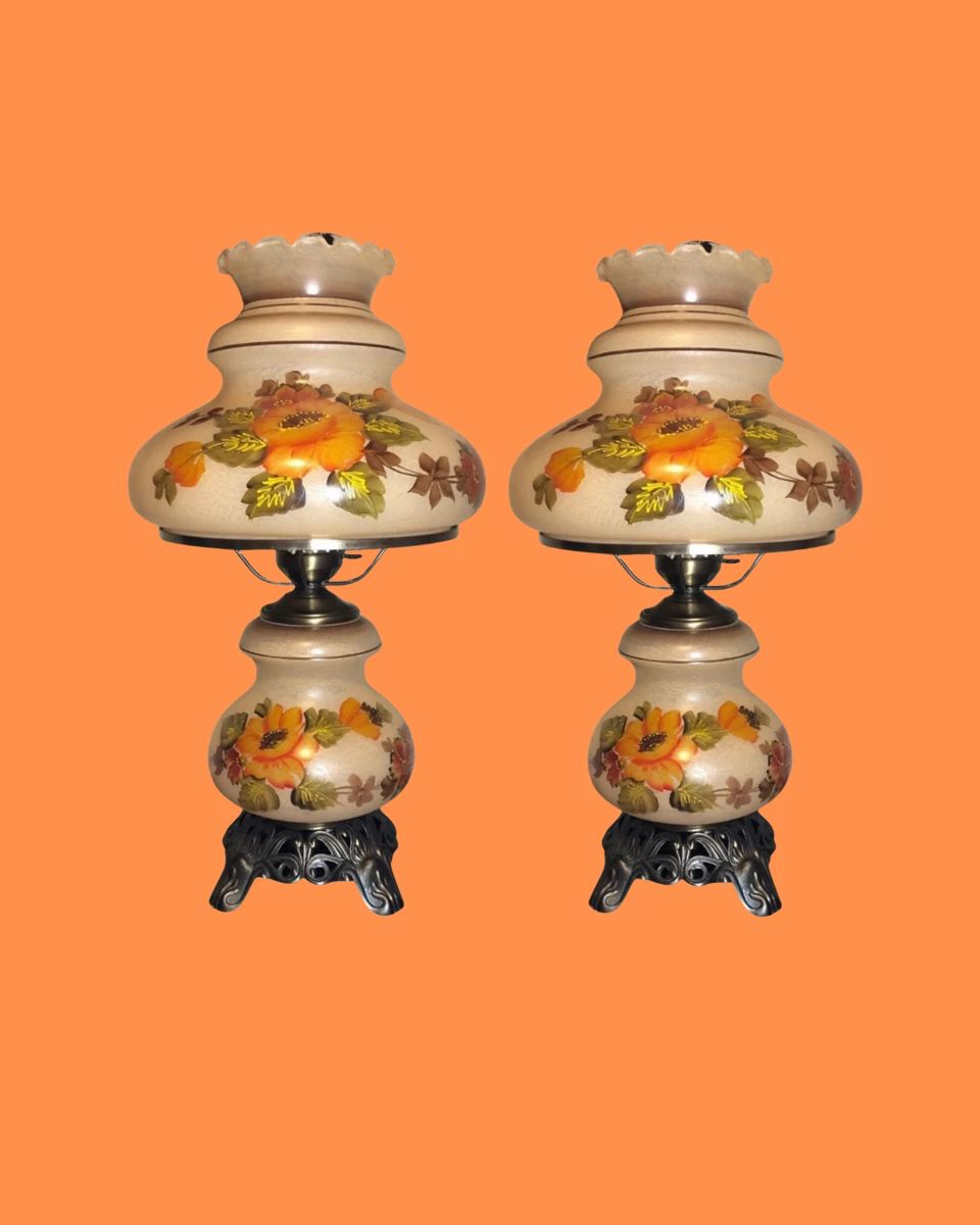 lamps flowers antique