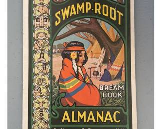 Zophi Paper almanac titled SwampRoot Almanac Dream Book by Dr. Kilmer  Co.