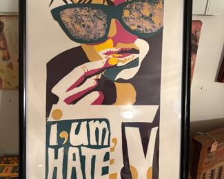 I Um Hate TV Signed T Thompson 1991, 10/10 $125.00. 