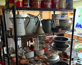 Antique tins & Enamelware