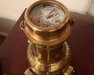 Vintage Industrial Brass Pipe & Meter Table Lamp $300.00