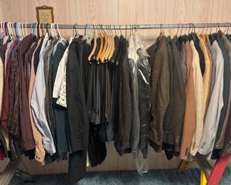 Mens suits, sports coats, dress shirts