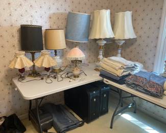 Vintage Lamps, Suit Cases