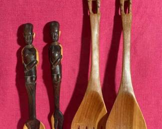 Hand Carved Utensils From Kenya 1951 Wood And Metal