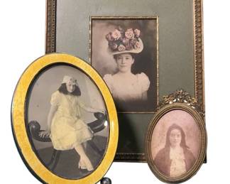 Trio of Framed Portraits