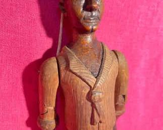 Antique Handcarved Articulated Sailor Jig Doll