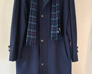 Pendleton Wool Coat And Tartan Scarf