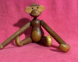 Danish Designer Bojensen Inspired Articulated Wood Monkey