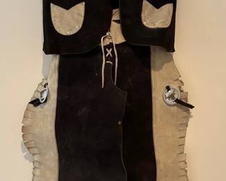 Childrens Suede Vest And Chaps